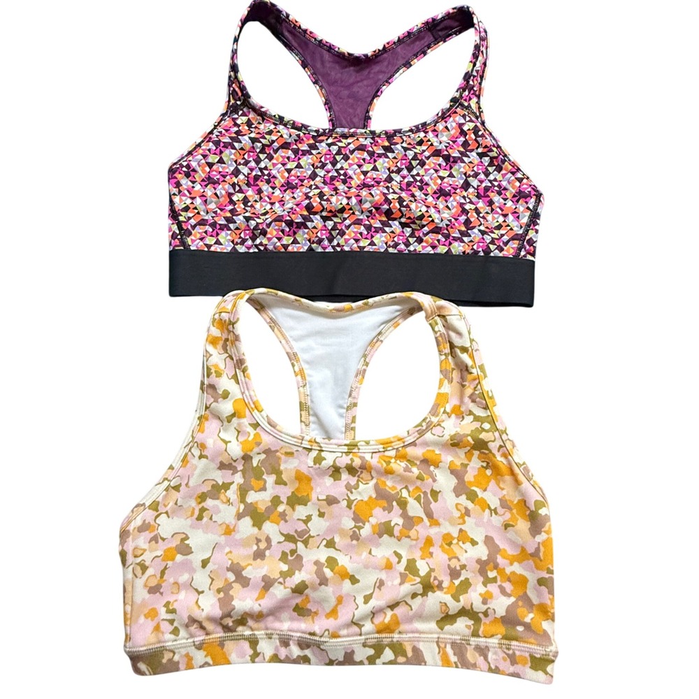 Bundle 2‎ Sports Bras Large Victoria Sport Racerback & FLEO Printed Size Large L